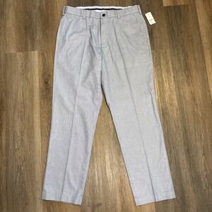 Brooks Brothers Clark Chino Pants Men's 34X30 Blue Lightweight Wrinkle Free